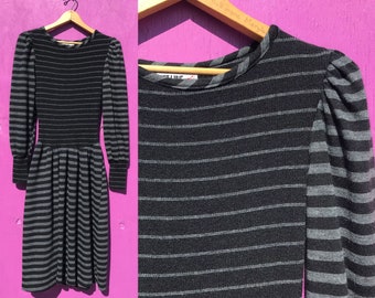 Vintage Lauren Active Wear - Long Sleeve Crew - Ralph Lauren Ladies L -  Lurex Striped Steel Gray - Etsy