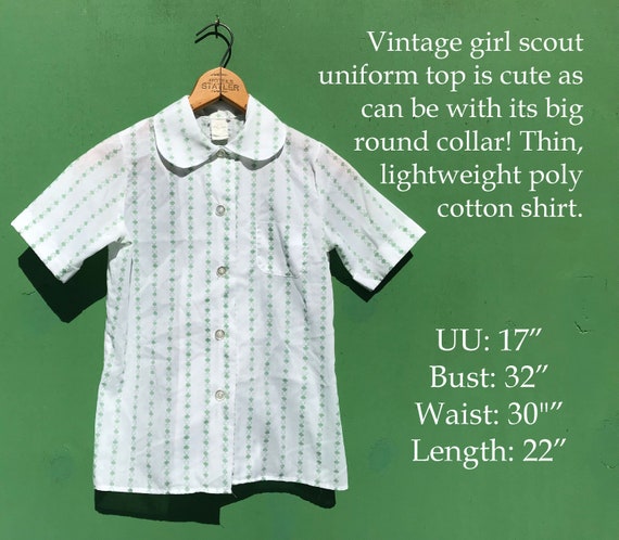 Vintage Girl Scout Blouse Uniform Peter Pan Colla… - image 8
