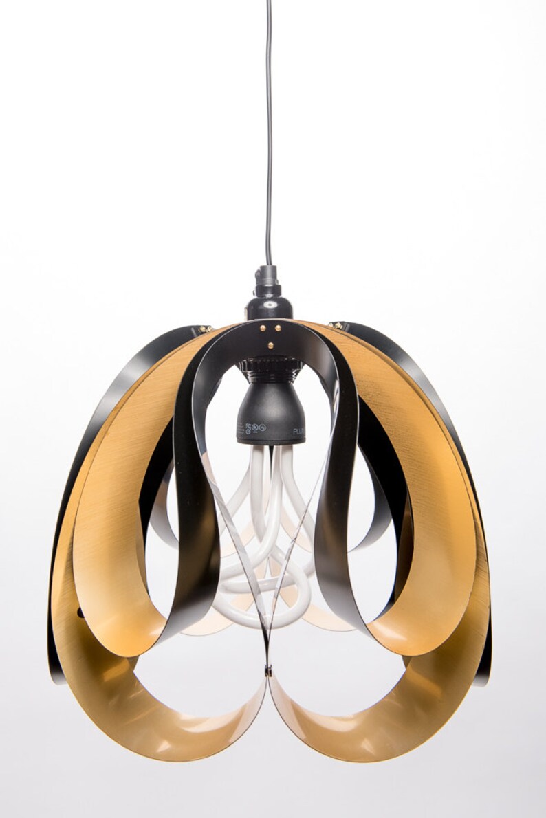 DROP Pendant Light Brushed Brass & Black Etsy