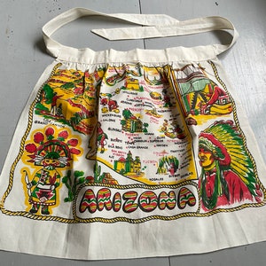 Tablier souvenir vintage Fabulous Arizona Kuchinas & Rodeos State Map