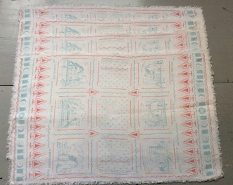 Vintage Souvenir Placemats Set of 4 Mills of the Ozarks Missouri & Arkansas Christmas Colors Rare