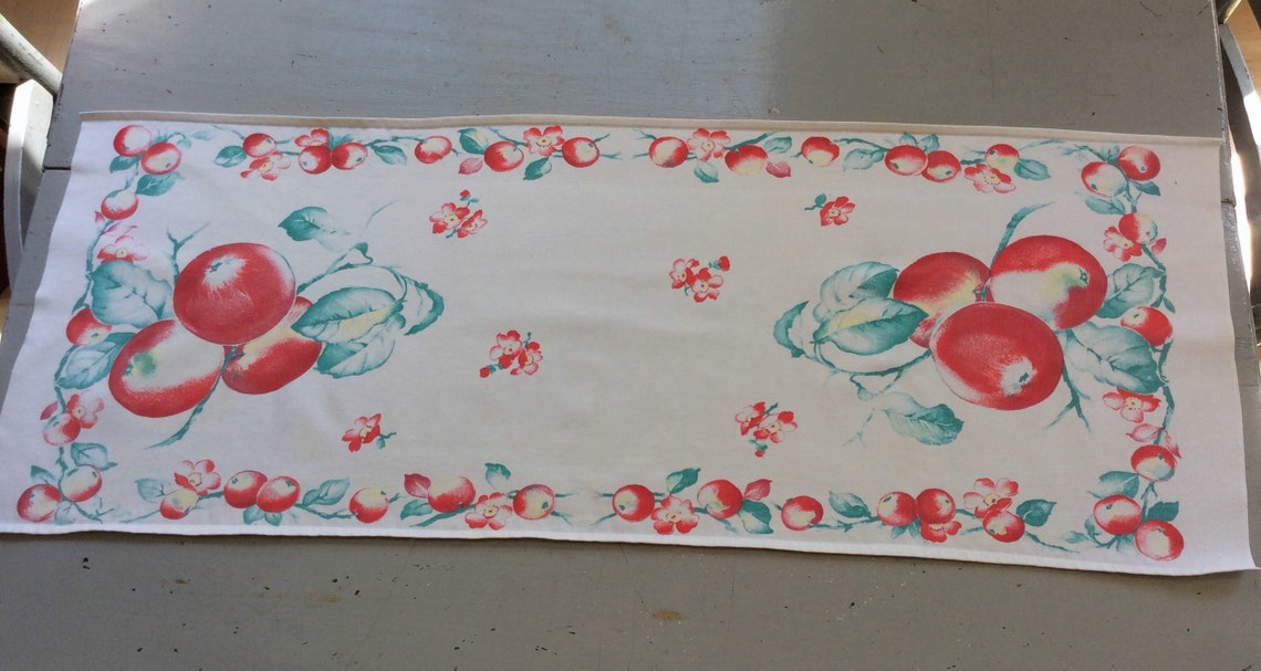 Vintage Handtuch oder Läufer How Do Ya Like Them Äpfel Retro | Etsy