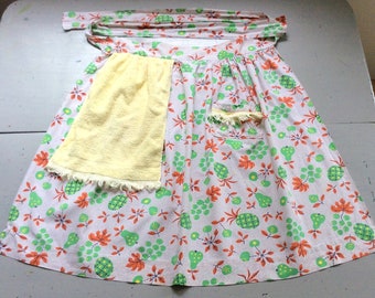 Delantal vintage Atomic Fruit Piñas Cerezas