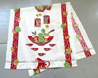 Vintage Towel Summer Fruit Punch Mid Century Fun Retro Kitchen