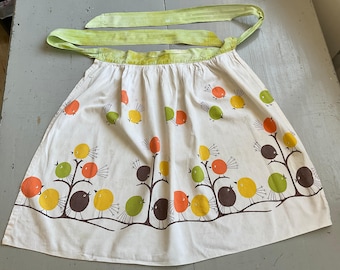 Vintage Apron Groovy Birds Flock o Fun Mid Century Mod
