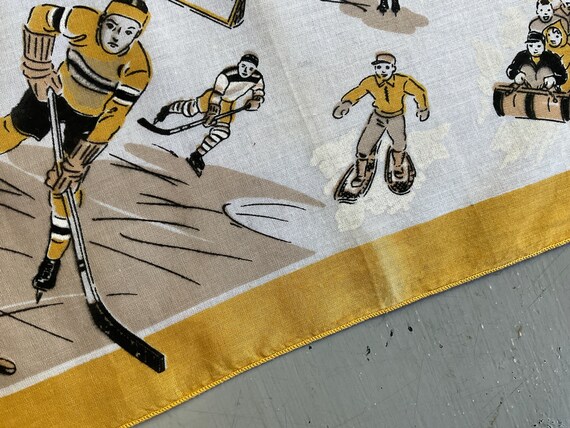 Vintage Hankie Winter Sports Ice Hockey Skating H… - image 10