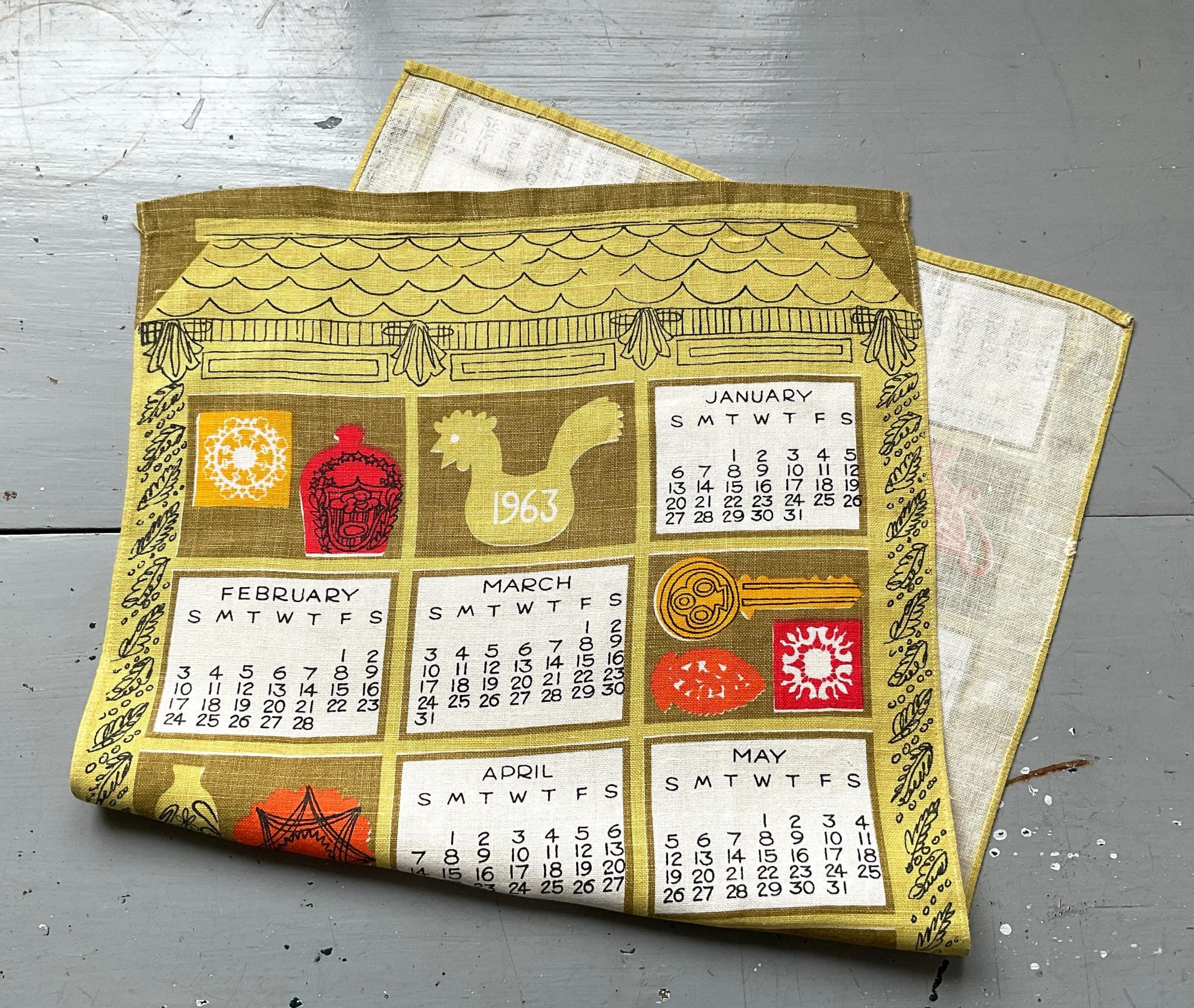 1963 Calendars - Etsy