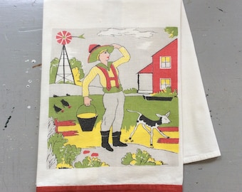 Paño de cocina antiguo: Cómo un granjero comienza su día