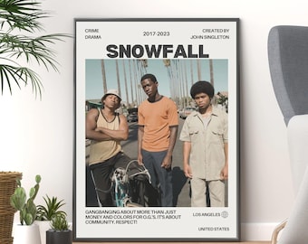 Snowfall | Franklin Saint Digital Vintage Poster | Retro Wall Art Home Decor | Damson Idris Print | Tv Series | Tv Show | Gift Idea