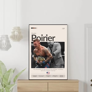 Dustin The Diamond Poirier Ufc Poster, mma Poster, Sport Wandkunst, Geschenk für mma Fan, Kämpfer Motivationsdruck, Schlafzimmer Wanddekor