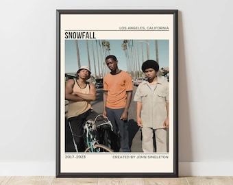 Snowfall | Franklin Saint Digital Vintage Poster | Retro Wall Art Home Decor | Damson Idris Print | Tv Series | Tv Show | Gift Idea