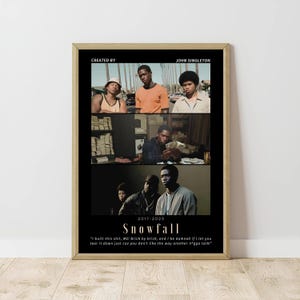 Schneefall | Franklin Saint Digitaler Luxus Poster | Retro Wand Kunst Wohnkultur | Zwetschge Idris Druck | Serie | Sendung | Geschenkidee