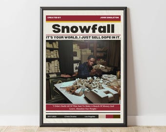 Snowfall | Franklin Saint Digital Vintage Poster | Retro Wall Art Home Decor | Damson Idris Print | Tv Series | Tv Show | Gift Idea