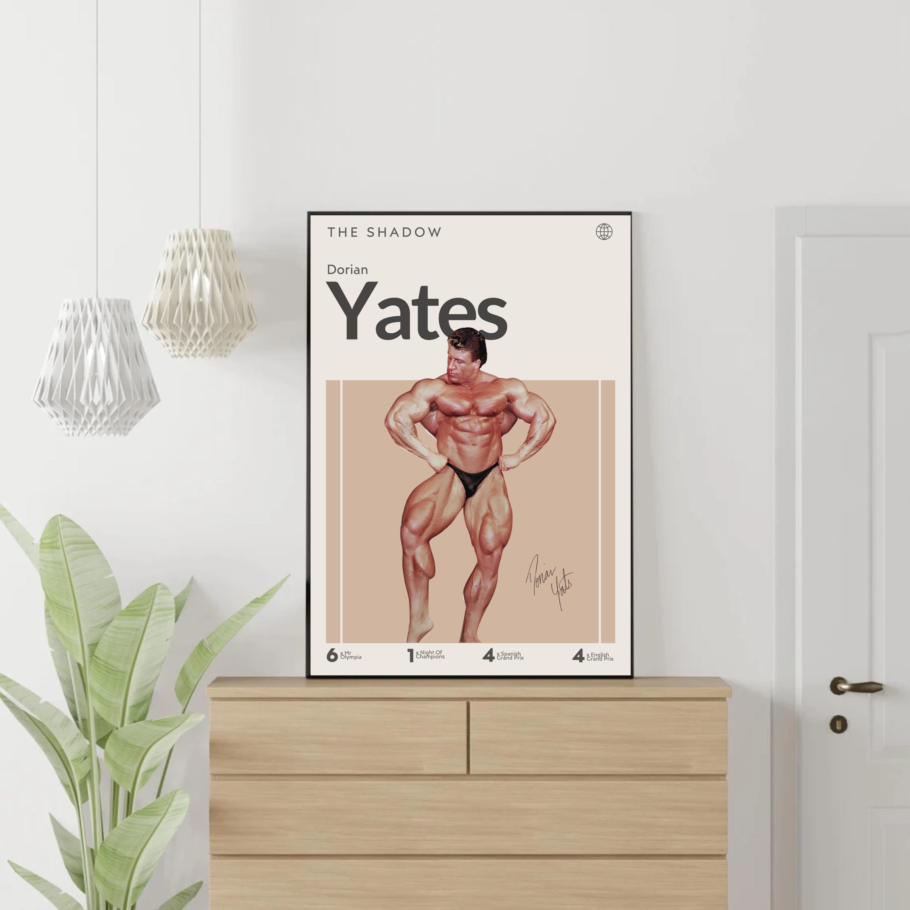 Dorian Yates The Shadow Inspired Poster, Mr Olympia Art Print, Bodybuilding Poster, Uni Dorm Room, Sport Wall Art, Gift For Bodybuilder