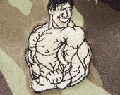 Body Builder Muscle Man Custom Can Cooler to  be Personalized with a Name on Any Color