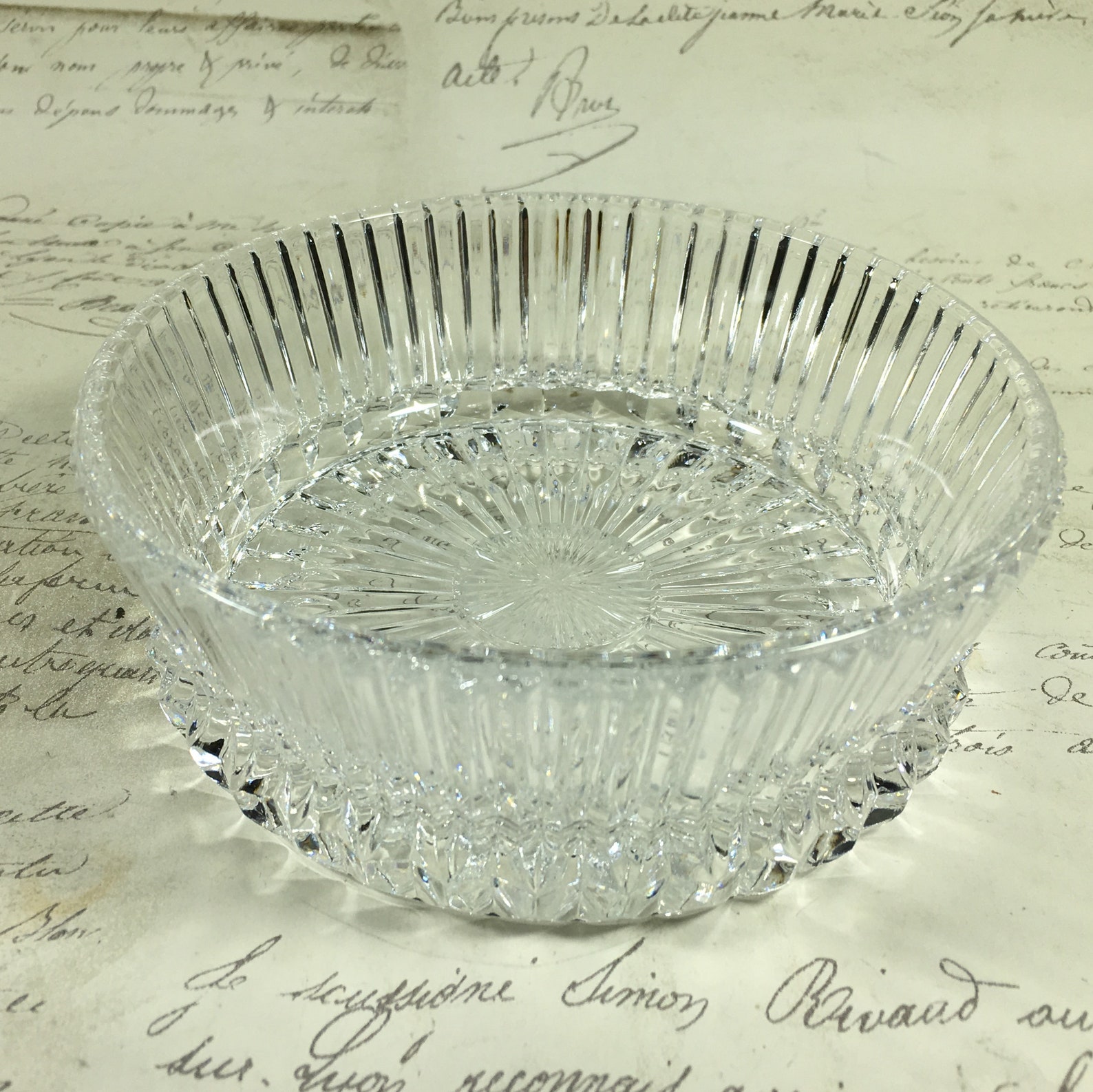 Avon Crystal Plate Bowl Dish 1978 Fostoria Etsy