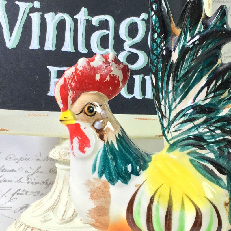 Hand Painted Rooster - Etsy