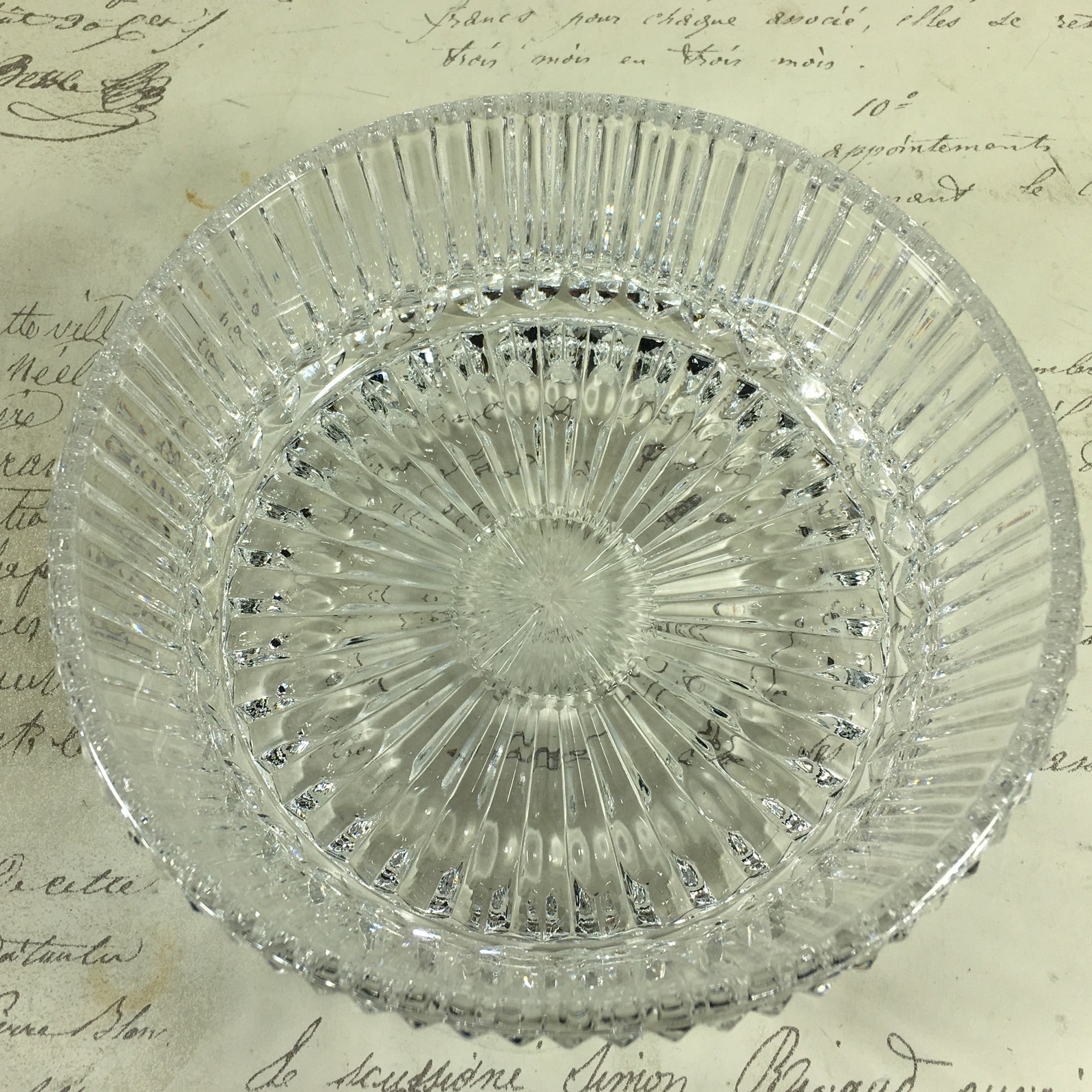 Avon Crystal Plate Bowl Dish 1978 Fostoria Etsy