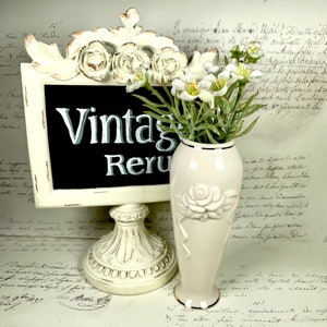 Lenox vintage bud vase rose cream  Gold rim