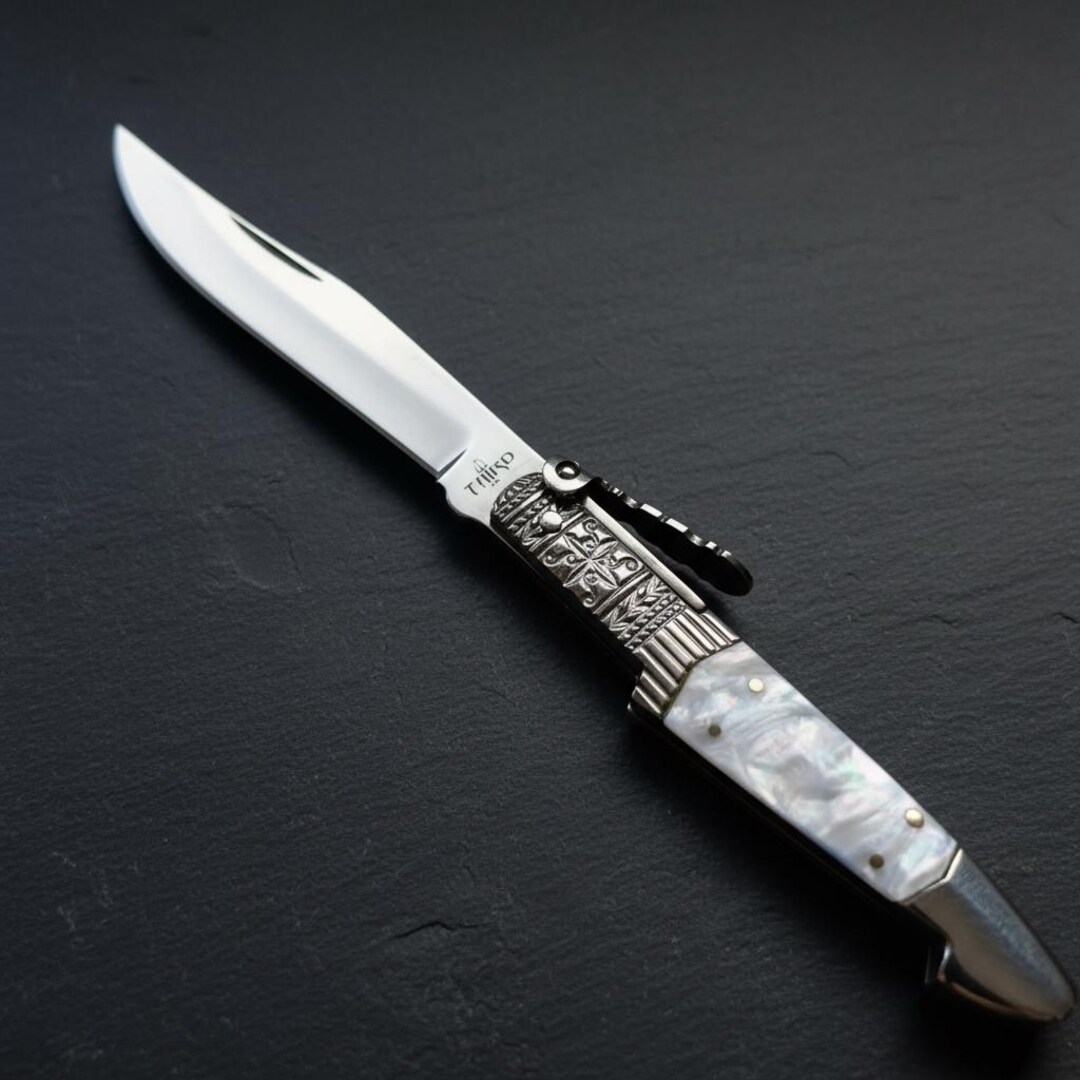Spanish Rachet Black Pearl Templar Ratchet Arab Knife - Collector's Spanish Artisan ...