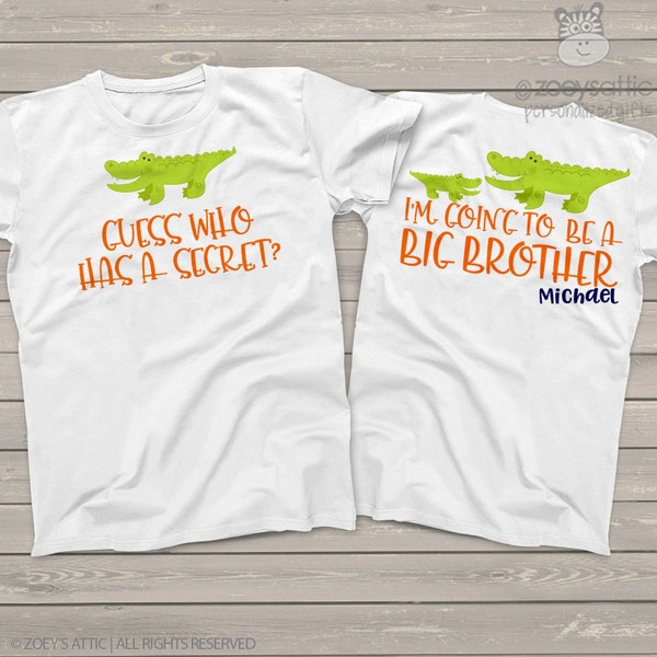 big brother shirt - alligator big brother to be pregnancy announcement t-shirt - mall-003