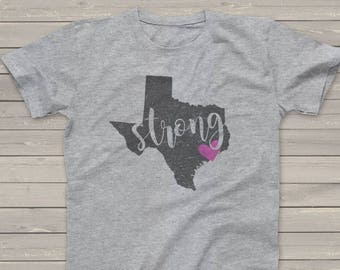 Hurricane Harvey Fundraiser Texas Strong Tshirt TXS-005