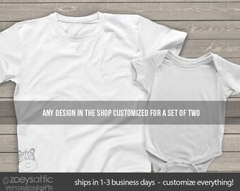 Matching Sibling shirts-Set of TWO siblings shirts you choose the design and customize everything