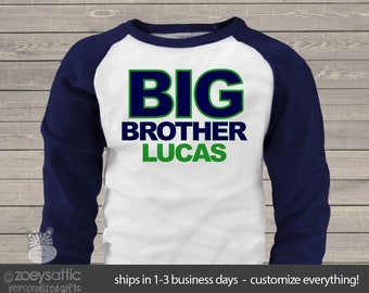 big brother shirt simple block text - big brother personalized shirt MSMP-005-r
