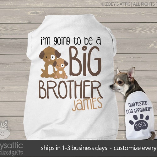 Big Brother Dog Shirt I'm Going to Be a Big Brother Etsy
