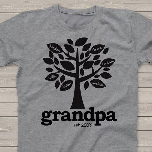 Family tree shirt with names clearance