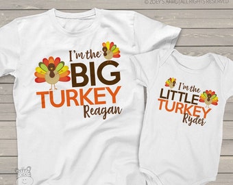 Thanksgiving Shirts Matching for Big 