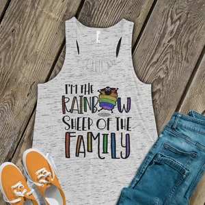 rainbow sheep of the family pride shirt tshirt tank top | rainbow pride shirt | rainbow sheep shirt | gay pride shirt | tank month MPS-002