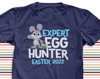 kids Easter t-shirt - Easter egg hunter Easter bunny boy personalized boys easter shirt kids easter t-shirt Easter shirt 22SNLE-018-DB