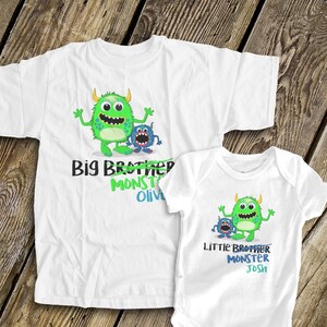 big brother little brother shirt matching sibling shirts- great for big and little sisters, too MMST-004-set