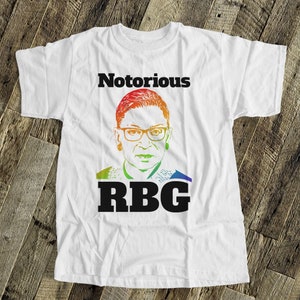 Ruth Bader Ginsburg shirt | notorious rbg tshirt | rainbow portrait ruth bader ginsburg | rbg notorious tshirt I  RBG-007A