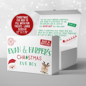 christmas eve box kids treat box christmas eve gift from elf to kids gift from santa christmas eve box christmas eve elf departing letter