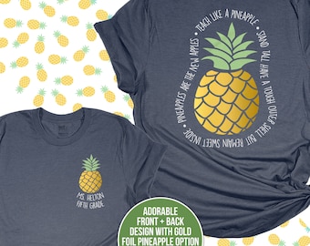 Teacher shirts matching team teacher pineapple | kindergarten teacher shirts | pineapple teacher shirt | first grade shirts 22MSCL-029-DFB