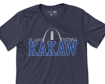 St. Louis football shirt | kakaw st. louis football DARK t-shirt | saint louis arch football battlehawks kakaw unisex tee mslf-007d