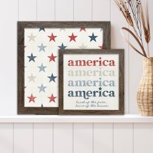 fourth of july decorations farmhouse signs patriotic retro 4th of july signs america layering signs simple fourth july home decor farmhouse