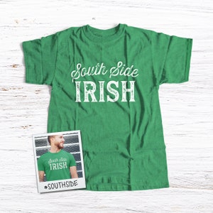 st patricks day shirts | chicago south side irish unisex DARK t-shirt | shamrock glitter option south side irish dark shirt 22SNLP-112-D
