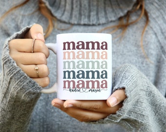 Mother's Day Mug | mama colorful font Mug | mothers day birthday or holiday gift Mug 23MD-002-MUG