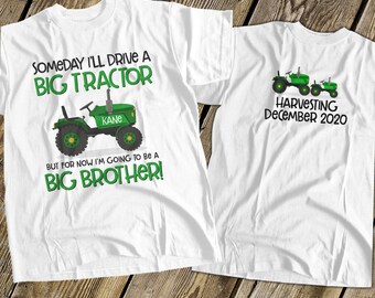 tractor big brother shirt perfect pregnancy announcement for the big brother to be MTRC-007