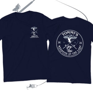 Bachelor party shirt | personalized weekend at the lake bachelor party DARK t-shirt | fishing bachelor party unisex tshirt 23BACH-026-D