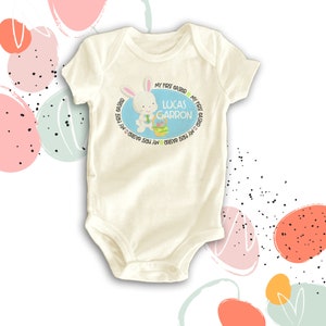 My First Easter bodysuit - adorable personalized bodysuit or tshirt for your little boy&#39;s first Easter 22SNLE-040-B