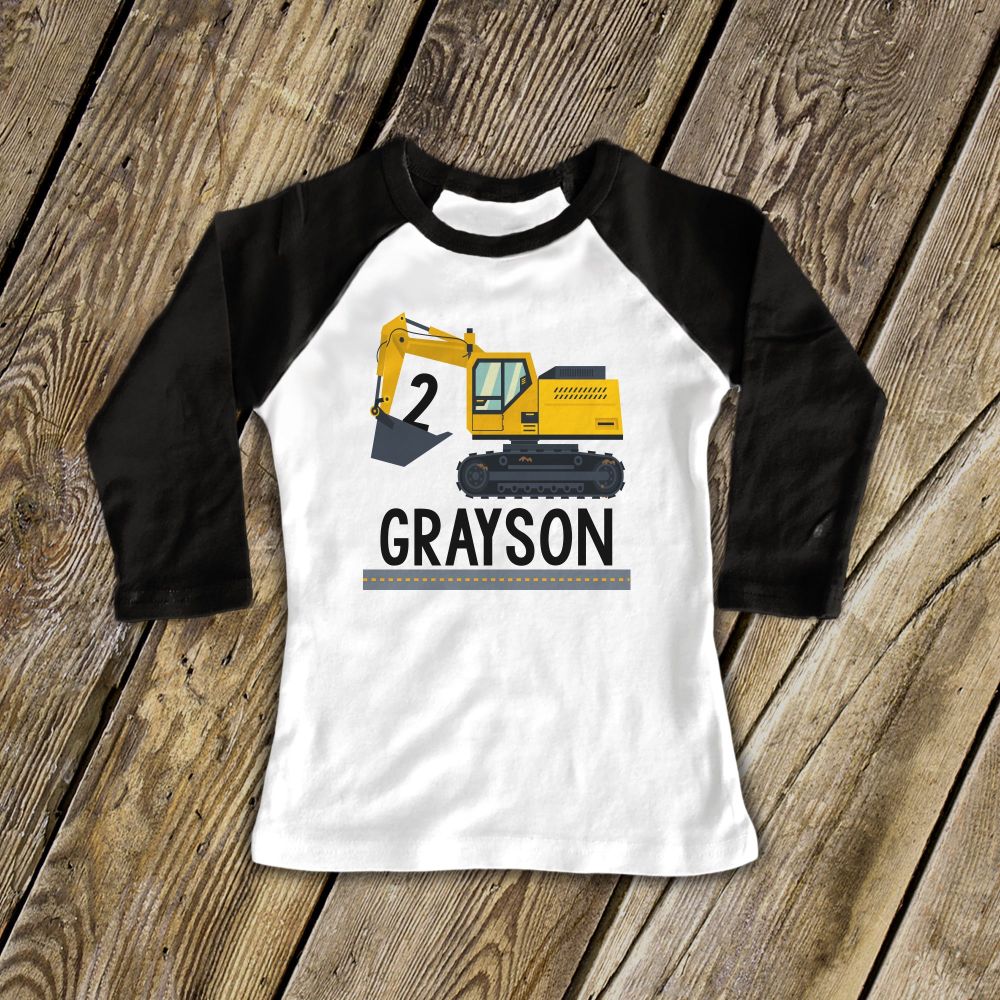 excavator birthday shirt