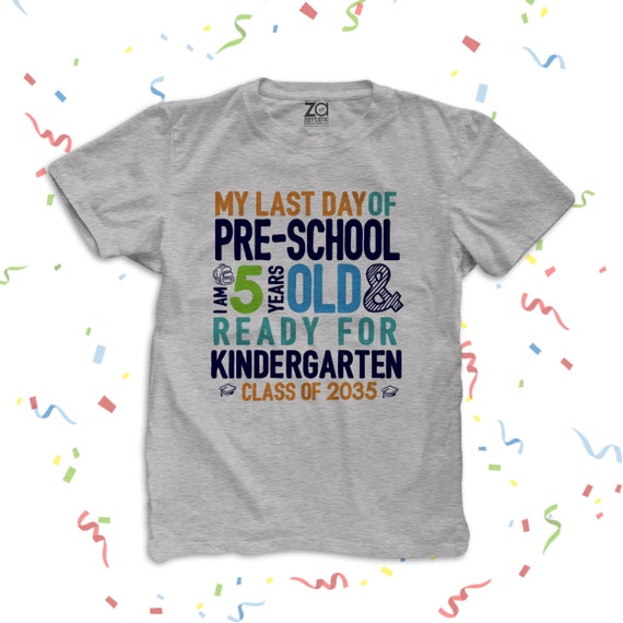 Last Day of Preschool Shirt Ready for Kindergarten Funny Cute - Etsy Last Day of Preschool Shirt Ready for Kindergarten Funny Cute - Etsy