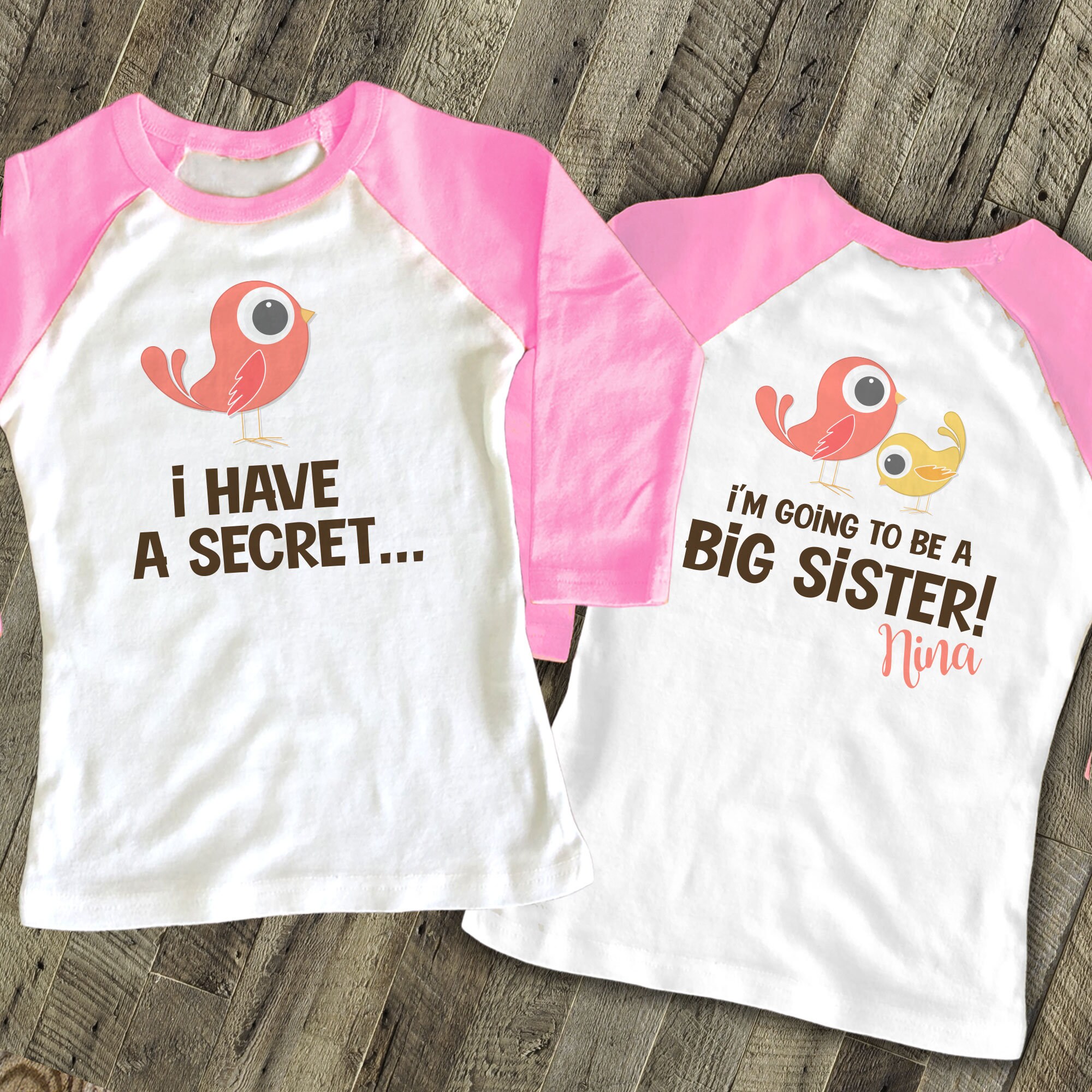 Big Sister Shirt BIRDIE I Have a Secret 