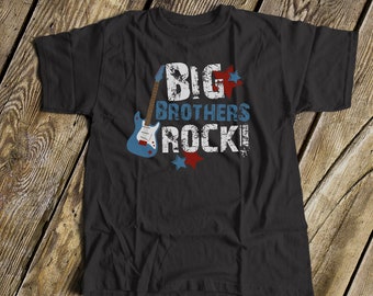 big brothers rock | big brother t-shirt | rockstar big brother shirt | big brother to be | pregnancy announcement - MROK-011B