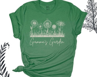 Gamma's Garden shirt | flower garden | personalized with grandchildren names 23MD-008-D