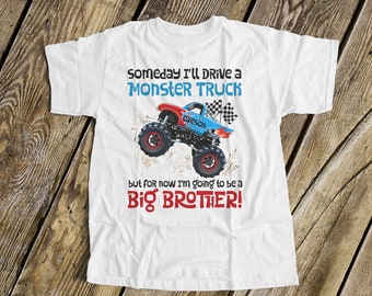 Camiseta con anuncio de embarazo de Big Brother to be monster truck, MTRAN-005N